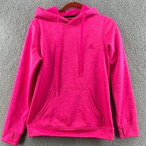 Adidas Womens Climawarm Pink Pullover Hoodie Kanagroo Pocket Size Small